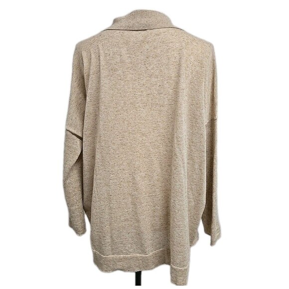 Tuckernuck Casual Polo Long Sleeve Shirt Sweater Linen Blend Beige Size XL/XXL - Picture 5 of 10